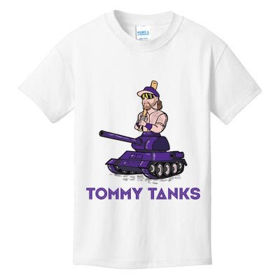 Baseball Tommy Tanks Funny Kids T-Shirt