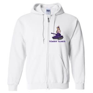 Baseball Tommy Tanks Funny Full Zip Hoodie