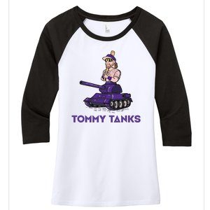 Baseball Tommy Tanks Funny Women's Tri-Blend 3/4-Sleeve Raglan Shirt