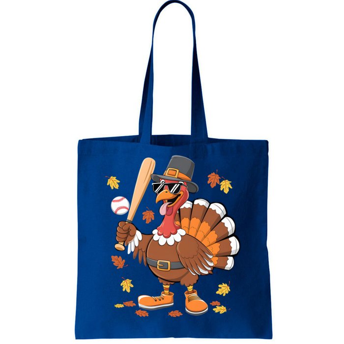 Baseball Turkey Thanksgiving Funny Gift Mom Gift Tote Bag