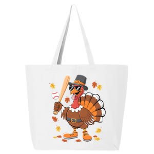 Baseball Turkey Thanksgiving Funny Gift Mom Gift 25L Jumbo Tote