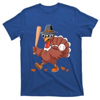 Baseball Turkey Thanksgiving Gift Mom Gift T-Shirt