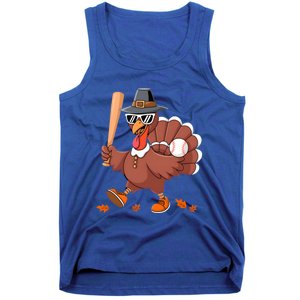 Baseball Turkey Thanksgiving Gift Mom Gift Tank Top