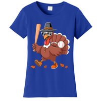 Baseball Turkey Thanksgiving Gift Mom Gift Women's T-Shirt