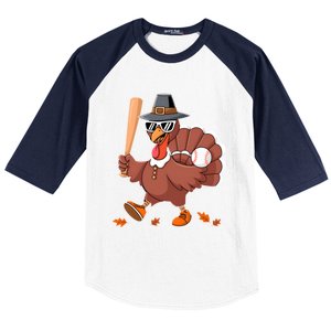 Baseball Turkey Thanksgiving Gift Mom Gift Baseball Sleeve Shirt