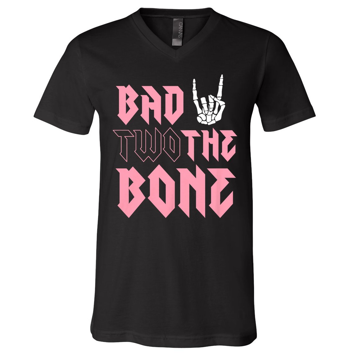bad Two the Bone Shirt 2nd Birthday 2 Years Old Birthday T-Shirt V-Neck T-Shirt