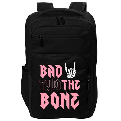 bad Two the Bone Shirt 2nd Birthday 2 Years Old Birthday T-Shirt Impact Tech Backpack