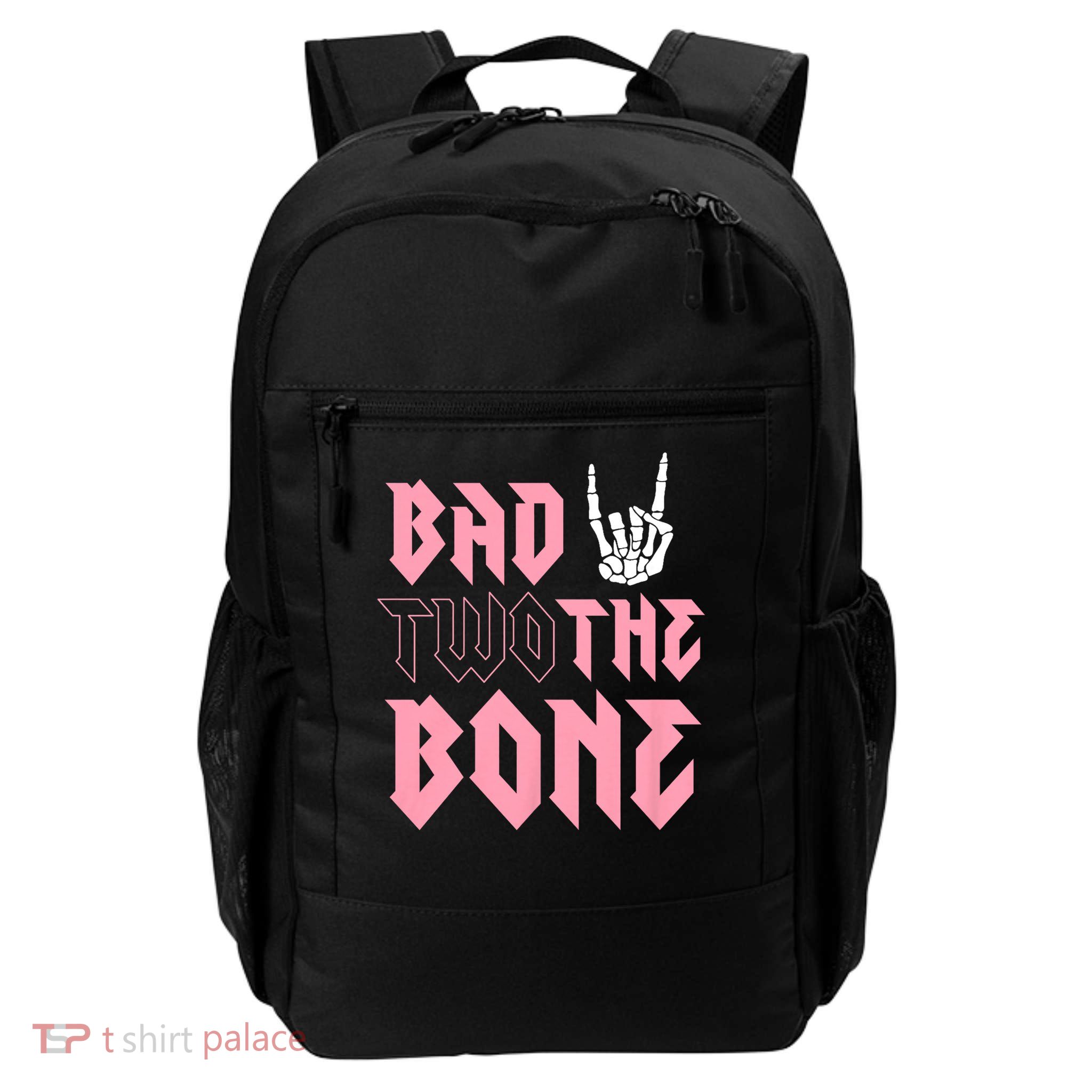 bad Two the Bone Shirt 2nd Birthday 2 Years Old Birthday T-Shirt Backpack