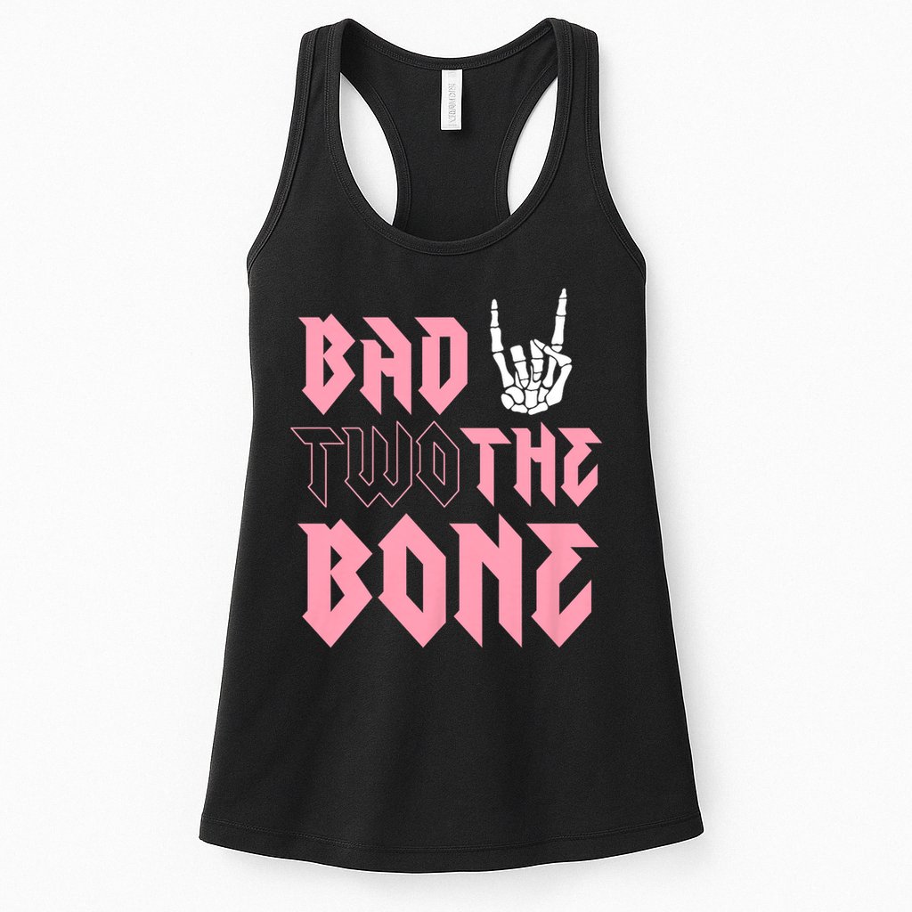 bad Two the Bone Shirt 2nd Birthday 2 Years Old Birthday T-Shirt Womens Tank Top