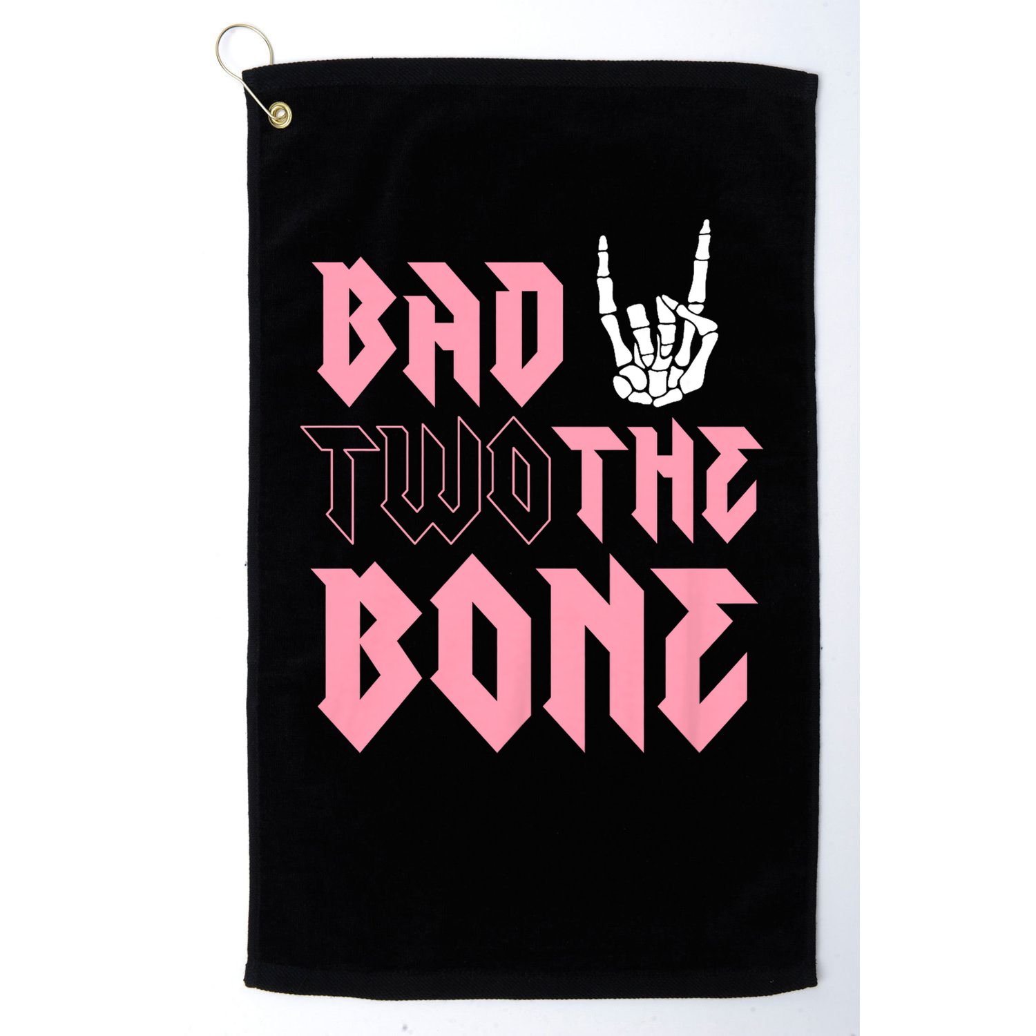 bad Two the Bone Shirt 2nd Birthday 2 Years Old Birthday T-Shirt Golf Towel