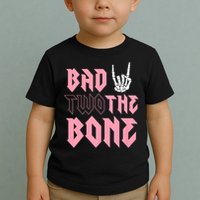 bad Two the Bone Shirt 2nd Birthday 2 Years Old Birthday T-Shirt Toddler T-Shirt