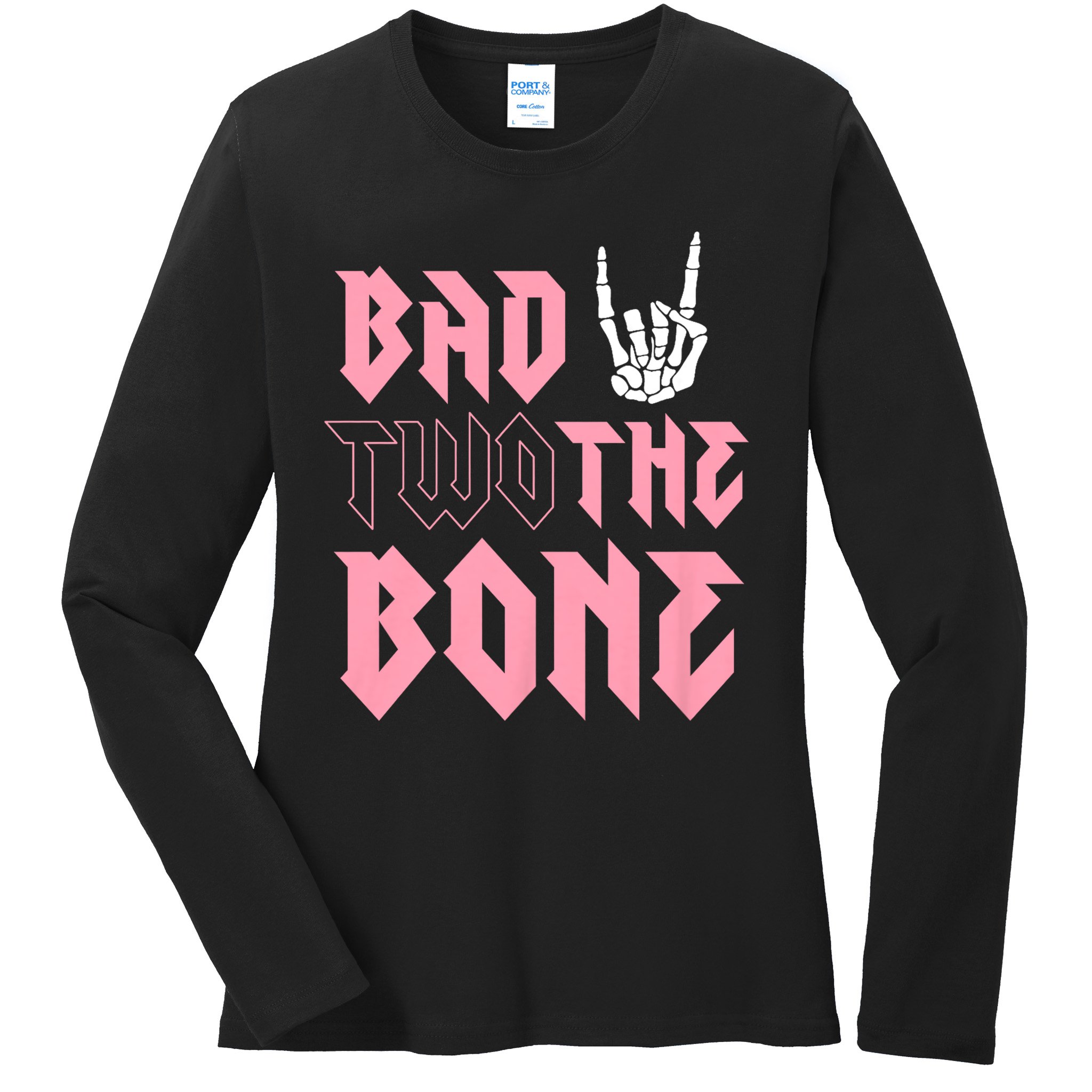 bad Two the Bone Shirt 2nd Birthday 2 Years Old Birthday T-Shirt Ladies Long Sleeve Shirt