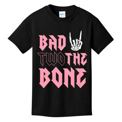 bad Two the Bone Shirt 2nd Birthday 2 Years Old Birthday T-Shirt Kids T-Shirt