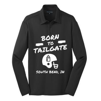 Born To Tailgate Silk Touch Performance Long Sleeve Polo