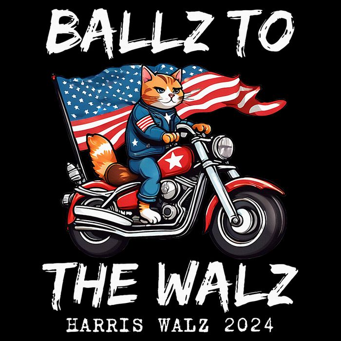 Ballz To The Walz Cat Motorcycle Liberal Vote Kamala Harris Impact Tech Backpack