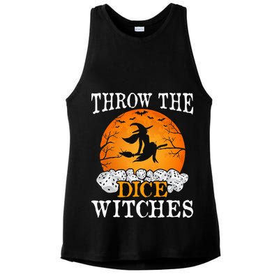 Bunco Throw the Dice Witches Bunco Game Lover Halloween Ladies PosiCharge Tri-Blend Wicking Tank