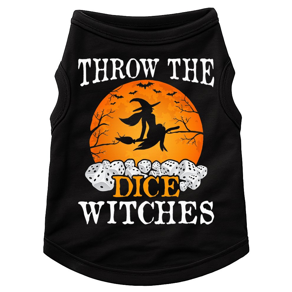Bunco Throw the Dice Witches Bunco Game Lover Halloween Doggie Tank
