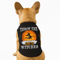 Bunco Throw the Dice Witches Bunco Game Lover Halloween Doggie Tank