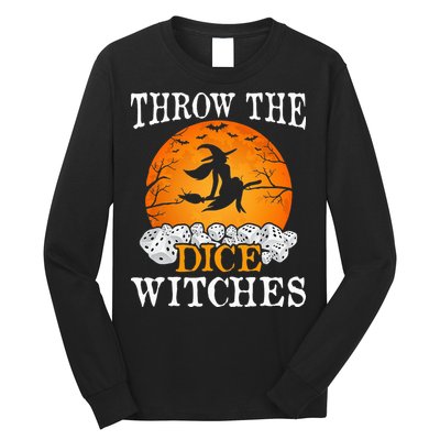 Bunco Throw the Dice Witches Bunco Game Lover Halloween Long Sleeve Shirt