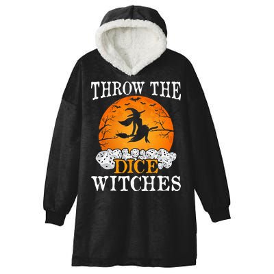 Bunco Throw the Dice Witches Bunco Game Lover Halloween Hooded Wearable Blanket