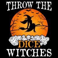 Bunco Throw the Dice Witches Bunco Game Lover Halloween Button