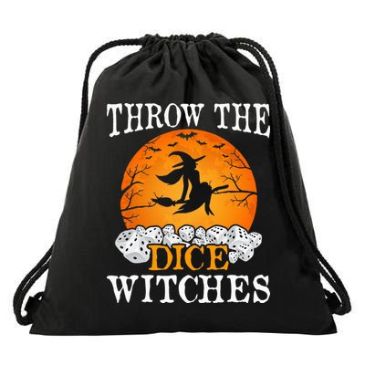 Bunco Throw the Dice Witches Bunco Game Lover Halloween Drawstring Bag