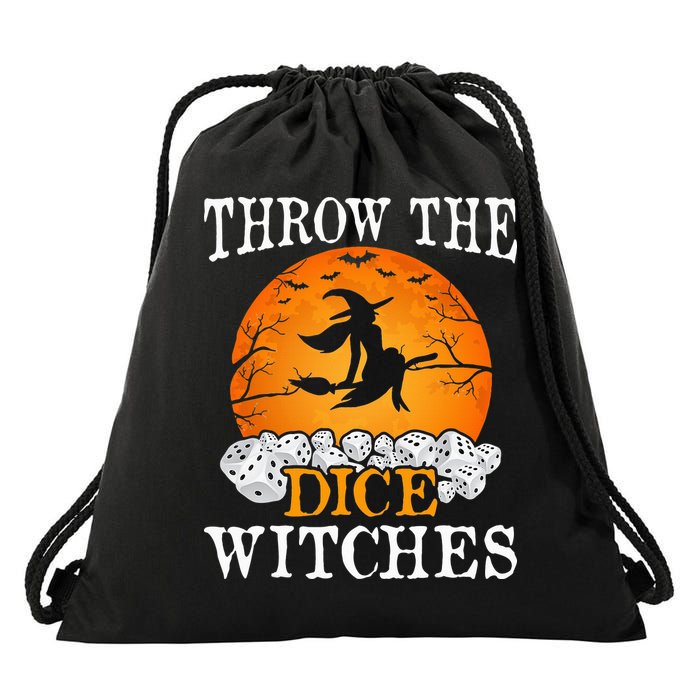 Bunco Throw the Dice Witches Bunco Game Lover Halloween Drawstring Bag