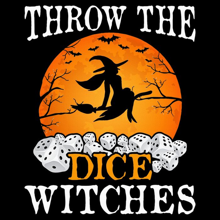 Bunco Throw the Dice Witches Bunco Game Lover Halloween Drawstring Bag