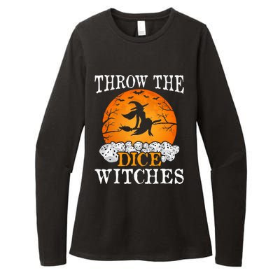 Bunco Throw the Dice Witches Bunco Game Lover Halloween Womens CVC Long Sleeve Shirt