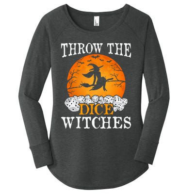 Bunco Throw the Dice Witches Bunco Game Lover Halloween Women's Perfect Tri Tunic Long Sleeve Shirt