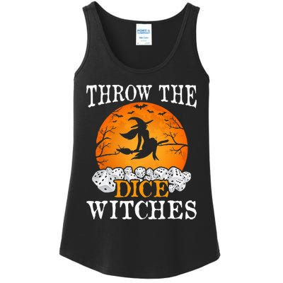 Bunco Throw the Dice Witches Bunco Game Lover Halloween Ladies Essential Tank