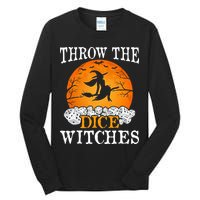 Bunco Throw the Dice Witches Bunco Game Lover Halloween Tall Long Sleeve T-Shirt