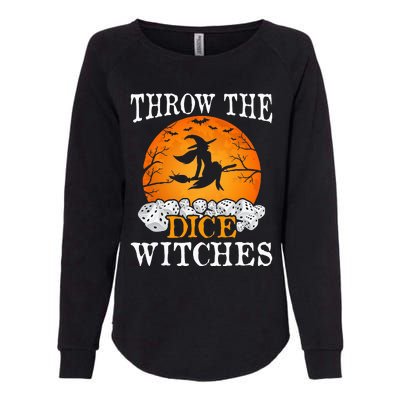 Bunco Throw the Dice Witches Bunco Game Lover Halloween Womens California Wash Sweatshirt