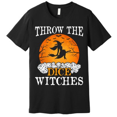 Bunco Throw the Dice Witches Bunco Game Lover Halloween Premium T-Shirt
