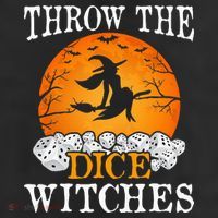 Bunco Throw the Dice Witches Bunco Game Lover Halloween 25L Jumbo Tote