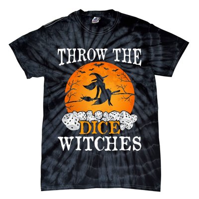 Bunco Throw the Dice Witches Bunco Game Lover Halloween Tie-Dye T-Shirt