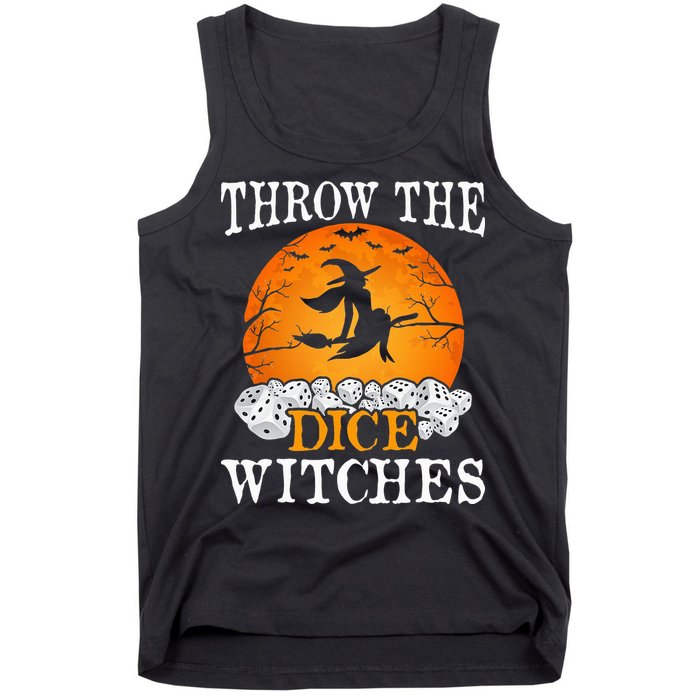 Bunco Throw the Dice Witches Bunco Game Lover Halloween Tank Top