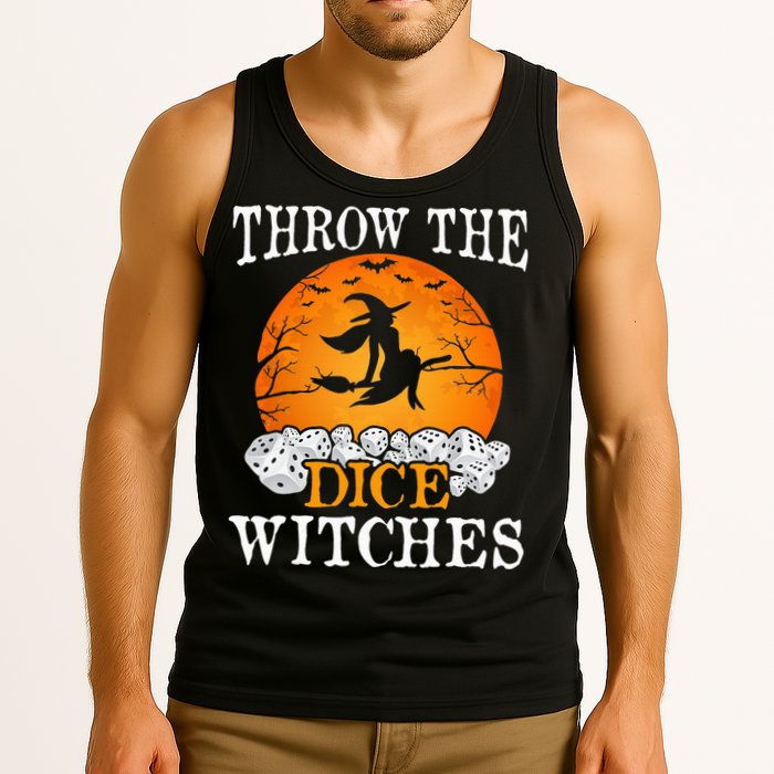Bunco Throw the Dice Witches Bunco Game Lover Halloween Tank Top