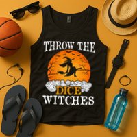 Bunco Throw the Dice Witches Bunco Game Lover Halloween Tank Top