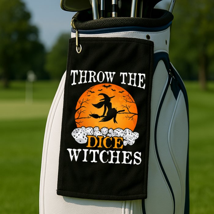 Bunco Throw the Dice Witches Bunco Game Lover Halloween Golf Towel