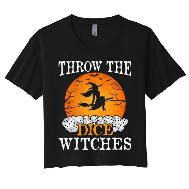 Bunco Throw the Dice Witches Bunco Game Lover Halloween Crop Top