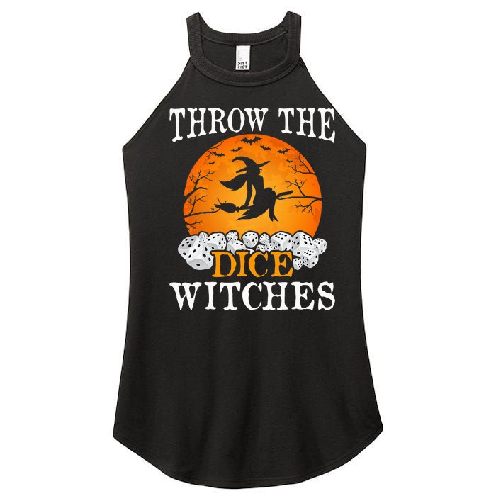 Bunco Throw the Dice Witches Bunco Game Lover Halloween Women's Perfect Tri Rocker Tank