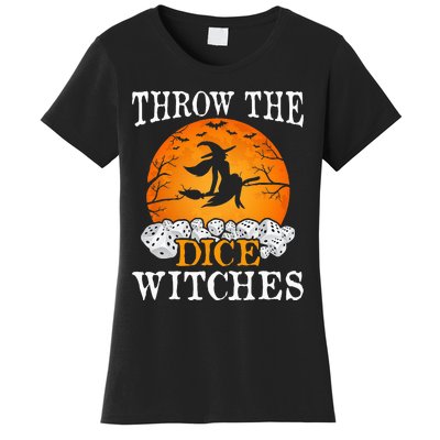 Bunco Throw the Dice Witches Bunco Game Lover Halloween Women's T-Shirt