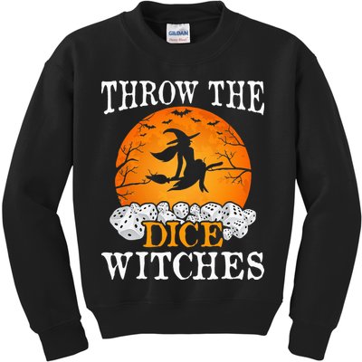 Bunco Throw the Dice Witches Bunco Game Lover Halloween Kids Sweatshirt