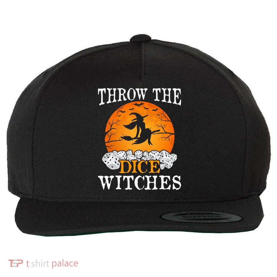 Bunco Throw the Dice Witches Bunco Game Lover Halloween Wool Snapback Cap