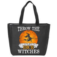 Bunco Throw the Dice Witches Bunco Game Lover Halloween Zip Tote Bag
