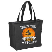 Bunco Throw the Dice Witches Bunco Game Lover Halloween Zip Tote Bag