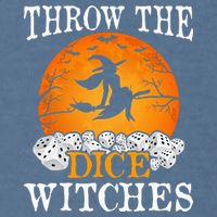 Bunco Throw the Dice Witches Bunco Game Lover Halloween Garment-Dyed Sweatshirt