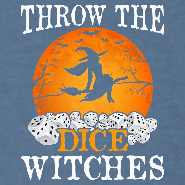 Bunco Throw the Dice Witches Bunco Game Lover Halloween Garment-Dyed Sweatshirt
