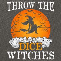 Bunco Throw the Dice Witches Bunco Game Lover Halloween Cotton Canvas Backpack